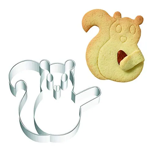 Birkmann, Ausstechform Knuddel-Keks Eichhörnchen, Grau, 2,8 x 10,8 x 9,4 cm, Kunststoff, 197275