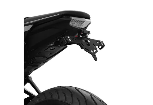 ZIEGER Kennzeichenhalter Pro für Yamaha MT-125 - Schwarz - Motorradzubehör mit robustem Design, inklusive Montagematerial für eine einfache Installation und optimalen Halt.