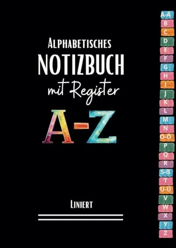 Alphabetisches Register a4: Index Notizbuch mit Register A-Z und Inhaltsverzeichnis | Liniert | Klar & Plan Verlag