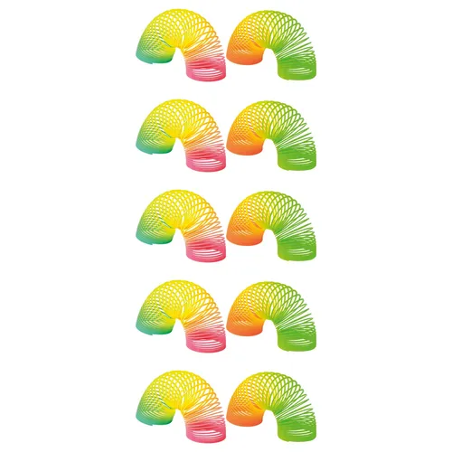 EDUPLAY 130263 Treppenfeder Regenbogen, 10-teilig (Farbe zufällig, 1 Set)