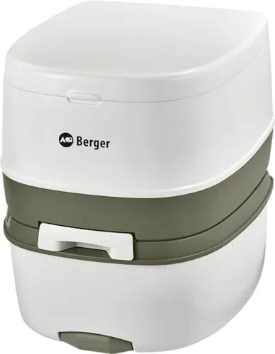 BERGER Mobile Campingtoilette Bio Supreme 22L – Komfortabel & Leicht zu Reinigen