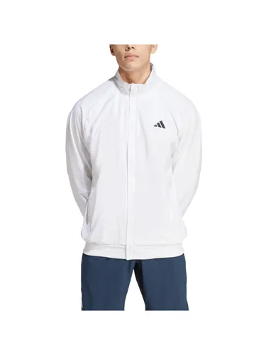 adidas Sportswear Walk On Jacket weiß L (52/54) - Funktionsjacke aus 100% Polyester, sportlich und ideal für Tennis, bietet Komfort und Bewegungsfreiheit beim Training.