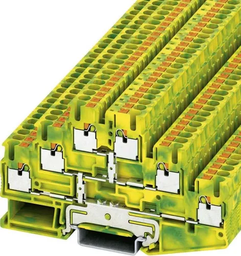 Phoenix Contact Push-In Dreistock-Schutzleiterklemme PT-PE PT 2,5-3PE Grün-Gelb Inhalt: 1 St. (3210525)