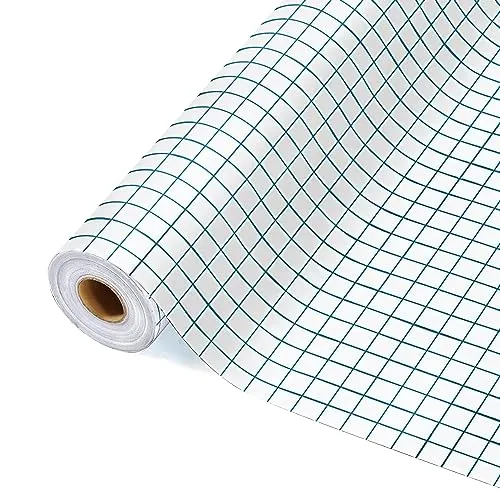 ImnBest Transferfolie Plotter für Vinyl - 30.5 cm x 500 cm mit klarem Ausrichtungsgitter Übertragungsfolie Plotter für Abziehbilder, Schilder, Fenster, (Blau 30.5 * 500cm)