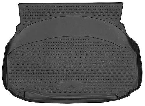 WALSER XTR Kofferraumwanne für Mercedes Benz C-Klasse Coupe (CL203) 2001-2011, CLC-Klasse (CL203) 2008-2011, 100% passgenaue Antirutschmatte Auto, Kofferraum Schutzmatte, Auto Gummimatten