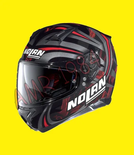 HELM NOLAN N87 LEDLIGHT N-COM Kol. 30 Größe XS Rot - Schwarz
