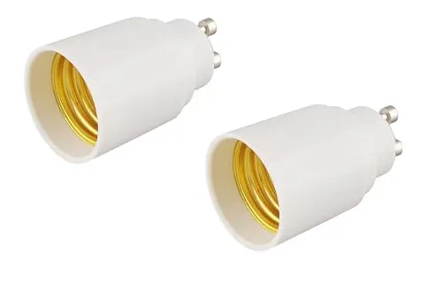 Stück Lampensockel Adapter Konverter Sockeladapter für Fassung E14 E27 GU10 B22 für LED Halogen und Energiesparlampen (2x GU10 auf E27) 2