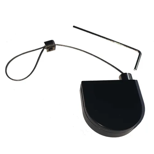 Produktbild Warensicherung ( Pullbox ) mit ausziehbarem Drahtseil (80 cm) und Öse, inklusive