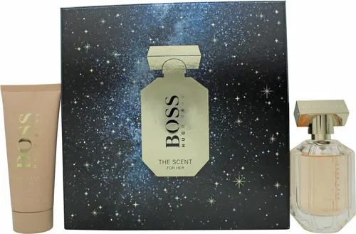 Hugo Boss The Scent For Her Set 50ml EDP + 100ml Body Lotion - Das Hugo Boss The Scent For Her Set kombiniert 50 ml Eau de Parfum und 100 ml Body Lotion. Genießen Sie die harmonische Verbindung fruchtiger und floraler Noten, die die Sinne betören und für besondere Momente sorgen.
