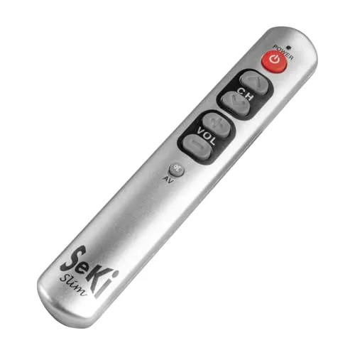 SeKi Slim silber lernfähige Universal-Fernbedienung mit großen Tasten