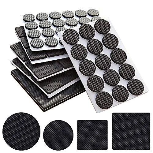 Youery 156 Stück Antirutsch Pads Selbstklebend Set, Rutschhemmer für Möbel, Dicke Anti Rutsch Pads, Rutschhemmer Gummi Matte für Möbelfüße Stuhlbein Tische Sofas, Schutz Ihrer Möbel & Hartholzböden