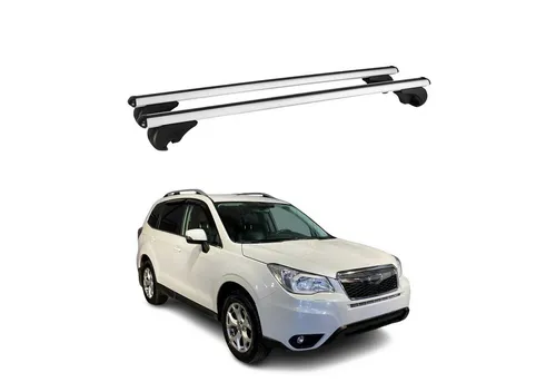 Dachträger für Subaru Forester mk4 (2013-2018) – 75kg Aluminium Silber - Hochwertige Grundträger für offene Dachrelinge, wasserbeständig und leichtgewichtig. Ideal für den sicheren Transport von Gepäck und Ausrüstung.