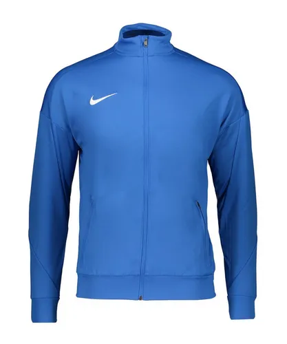Nike Performance Academy Pro 24 Sweatjacke - Trainingsjacke aus 100% Polyester in Blau, ideal für Sport und Freizeit mit Stehkragen und langem Arm für optimalen Komfort.