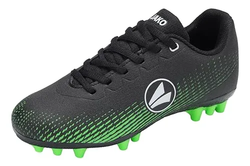 Jako Nocken-Fußballschuhe für Kinder, Größe 29, Schwarz/Grün - Kinderturnschuhe mit verstärkter Kappe und herausnehmbarer Decksohle für optimalen Komfort und Halt beim Spielen.