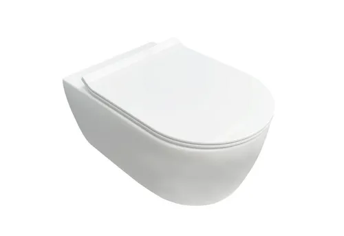 NEG Design Hänge-WC Uno11RL-Slimline - Einteilige Toilette mit randloser & spritzfreier Spülung, hochwertiger Nano-Versiegelung und abnehmbarem Softclose WC-Sitz für einfache Reinigung und Hygiene.