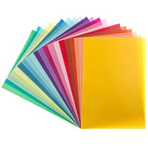 Ideen-mit-Herz Transparentpapier 009804, A4, 20 Farben sortiert, 130g/m², 20 Blatt