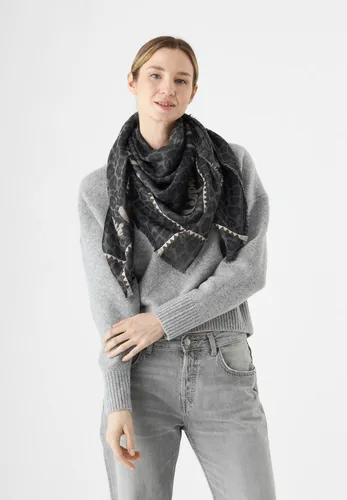 Codello Schal JACQUARD SQUARE COTTON MIX LEO QUOT schwarz - Schals & Tücher, stilvoller Jacquard-Schal aus Baumwollmix, perfekt für modische Akzente und warmen Tragekomfort.