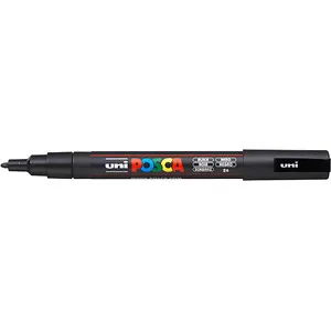 uni-ball POSCA PC-3M Acrylstift schwarz 0,9 - 1,3 mm, 1 St.