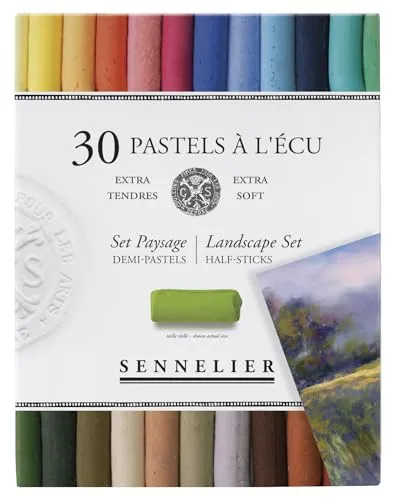 Savoir Faire Extra weicher Halbstäbchen Pastell-Set - Schreibutensilien, extra weiche und luftgetrocknete Sticks für luxuriöse Farbergebnisse, ideal für kreative Projekte.