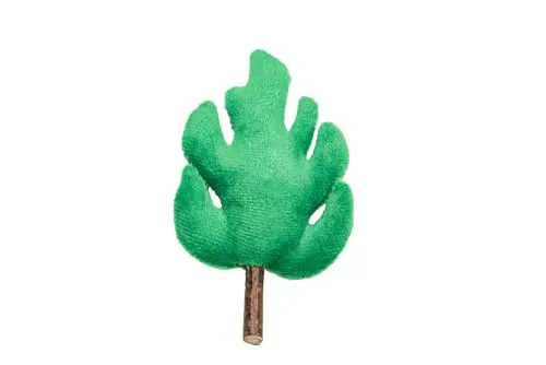 Beeztees Dschungel Matatabiblatt, Katzenspielzeug, Plüsch, Grün, 12x8x3 cm
