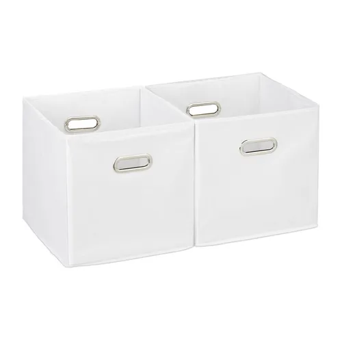 Faltbox Regalbox Allzweckbox 27 L - 12 Stück - Praktische Boxen für vielseitige Aufbewahrung, ideal für Schränke und Regale. Leicht und faltbar, aus strapazierfähigem Polyester und Pappe.