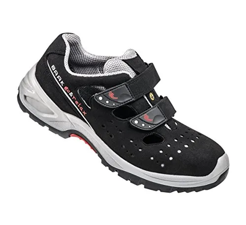 Sicherheitssandale Hardy Industrial 7227, S1P SRC ESD, schwarz/grau, Gr. 39