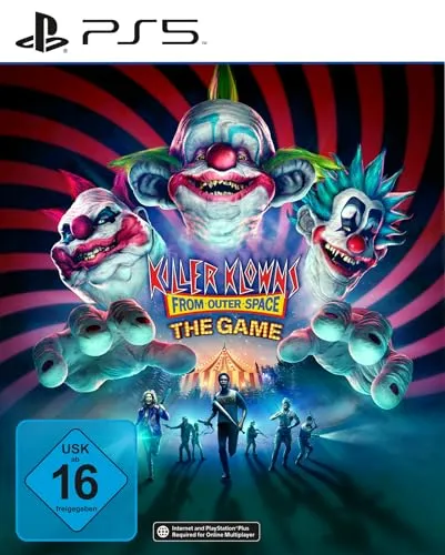 Killer Klowns from Outer Space: The Game - PS5, NEU & OVP - PC- & Videospiele, spannendes Multiplayer-Spiel basierend auf dem kultigen Horrorfilm, ideal für Freunde und Partys.