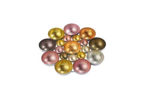Kobolo Kerzenhalter Kerzenteller BUBBLE für Teelichter rosa gold D40cm (Metall)