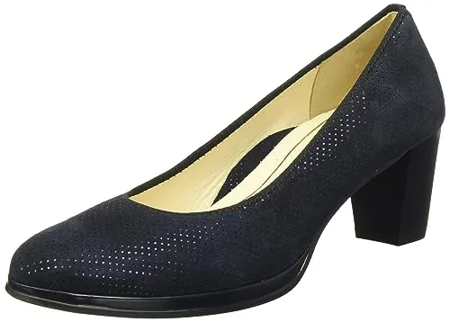 ARA Damen Orly Pumps, Midnight, 37.5 EU - Damen-Pumps aus hochwertigem Wildleder mit komfortablem Blockabsatz, ideal für stilvolle Auftritte und den ganzen Tag getragen.