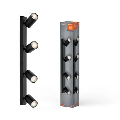 LEDVANCE LED SPOT OCTAGON 4 x 3,4W - Deckenspots mit warmweißer Lichtfarbe (2.700K), dimmbar und verstellbare Köpfe für flexible Beleuchtung in Innenräumen, ideal für gemütliche Stimmung und Austausch der LED-Lampe.