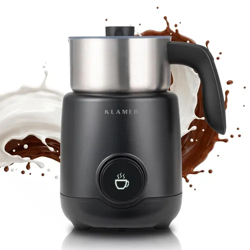 KLAMER Milchaufschäumer 400 ml – Vielseitig und effizient in silber von KLAMER