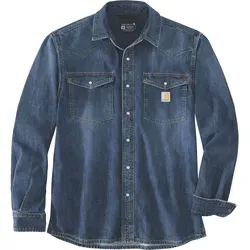 Carhartt Montana Relaxed-Fit Hemd - Blau - XL - Herren-Freizeithemden aus robustem Denim mit Relaxed-Fit, ideal für lässige Freizeitlooks und bequemes Tragen.