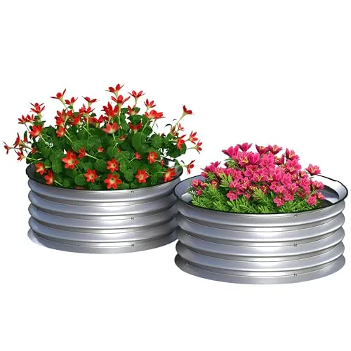 Outsunny Hochbeet in silber von Outsunny