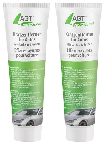 AGT Professional Kfz Kratzerentferner: 2er-Set Kratzer-Entferner für Auto-Lacke, geeignet für alle Lacke (Kfz-Pflege, Auto Lackpflege)