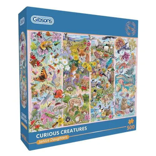 Gibsons Curious Creatures 500 Teile Puzzle Tierpuzzle B Corp