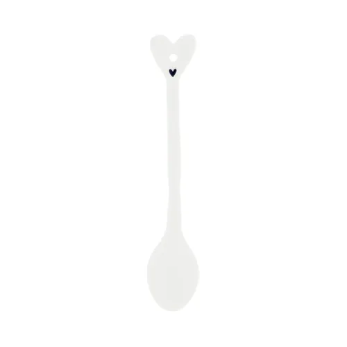 Kaffeelöffel Heart weiß mit Herzgriff L. 14cm Bastion Collections