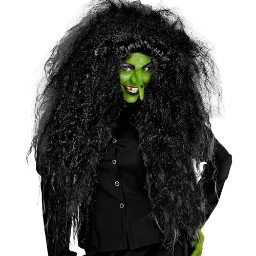 W WIDMANN MILANO Party Fashion - Perücke Riesenfrise, Kunsthaar, alte Frau, Hexe, Mottoparty, Karneval