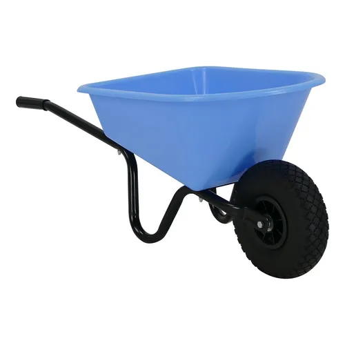 Kinderschubkarre blau 30 ltr. - Robustes Gartenfahrzeug für Kinder - Schubkarren für Kinder mit 30 ltr. Kapazität, leicht zu manövrieren und stabil für Gartenabfälle bis 25 kg. Ideal für kleine Gärtner und die ersten Gartenarbeiten.