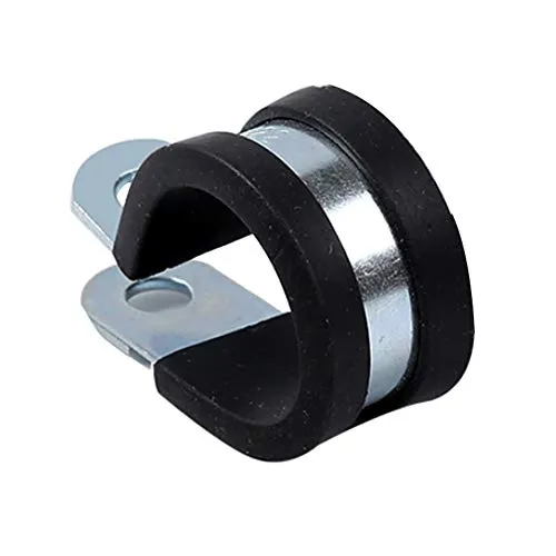 Yudesun Schlauch Klemme Werkzeug - 5Pcs Gummi Ausgekleidete P-Clips Edelstahl 304 Rohrschelle Befestigungshalter Metall Kabel Befestigung Kraftstoff Schlauchschelle 12mm