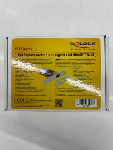 Delock Netzwerkadapter PCIe 3.0 x2 - 10 Gigabit Ethernet - Multimedia Netzwerkadapter mit Low-Profile Design, ideal für platzsparende Installationen und bietet Geschwindigkeiten bis zu 10 Gbit/s.