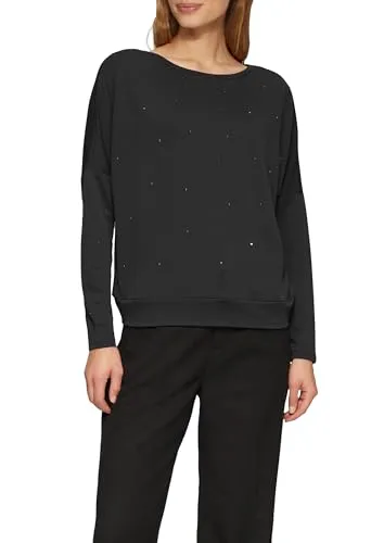 s.Oliver Jerseyshirt mit Schmucksteinen schwarz 34 von s.Oliver