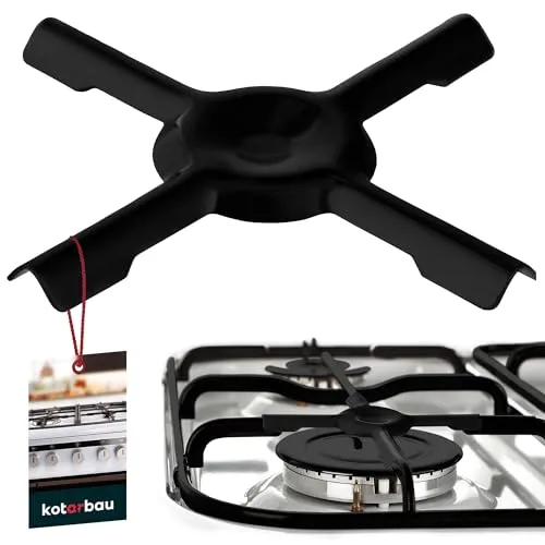 KOTARBAU® Gasherdkreuz emailliert 130x130 mm Blech Gasherdaufsatz Topfträger für Gaskochfelder Gasherd Aufsatz Campingkocher Aufsatz Zubehör Gaskocher