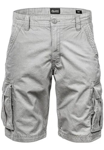 REPUBLIX Herren Cargoshorts Regular Fit R7027 in Hellgrau - Bequeme, kurze Cargoshorts für Männer, ideal für den Alltag und Freizeitaktivitäten. Maschinenwaschbar und pflegeleicht für einen unkomplizierten Look.