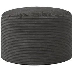 Icon Milano Hocker - Dunkelgrau, Flauschiger Cord Stoff - Stilvolle Hocker, ideal als zusätzlicher Sitzplatz oder Fußhocker. Der weiche Cordbezug sorgt für Komfort und Langlebigkeit, perfekt für jedes Wohnzimmer.