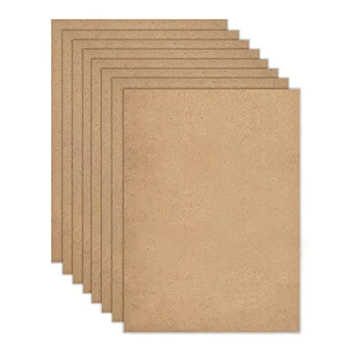 TSKDKIT A4 MDF Holzplatten zum Basteln, 2mm Mittlere Dichte Fiberboard Holz Blatt Holzbretter MDF Platten für Lasergravur, Malerei und Dekor, billiger als Leinwand Papier Board (8pcs, 30 x 21cm)