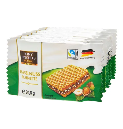 Feiny Biscuits Wafelki z Kremem Kakaowym i Orzechami Laskowymi 8x 9002859093746