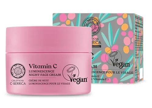 Natura Siberica OBLEPIKHA C-BERRICA Luminescence Nachtcreme - Regenerierende Nachtpflege mit Vitamin C für strahlende Haut - 50 ml