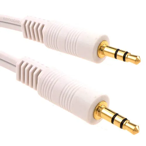 3,5 mm Stereo Klinkenstecker Stecker Zum 3,5 mm Stereo Klinkenstecker Stecker Kabel Weiß 20 m [20 Meter/20m]
