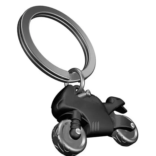 Schlüsselanhänger Black Motorbike von metalmorphose matt schwarz