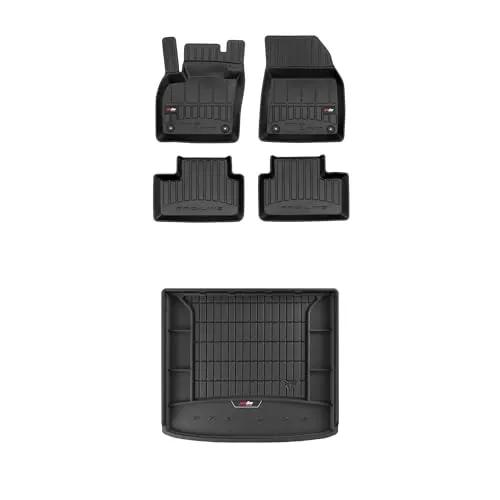 FROGUM ProLine 3D EIN Satz Gummimatten Exklusiven Auto Fußmatten und Kofferraumwanne Kofferraummatte mit Logo für Volvo XC40 ab 2017| Die höchsten Kanten